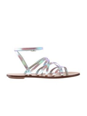 J. Crew Iridescent Multi-Strap Ankle-Sling Sandal